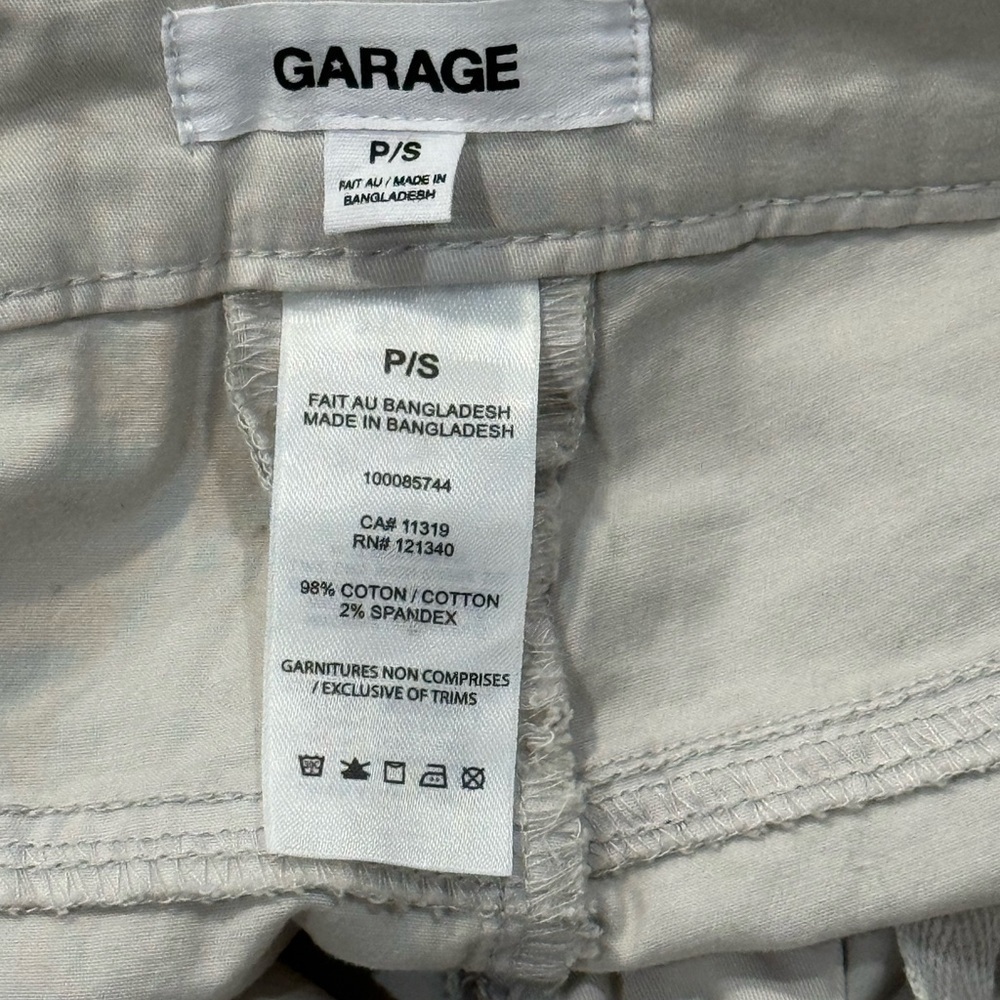 Garage Womens Cream Cargo Pants Size S straight leg. - Picture 9 of 10